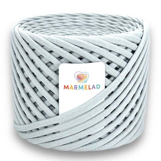 T-Shirt Yarn 7-9 mm 100 m Silver color