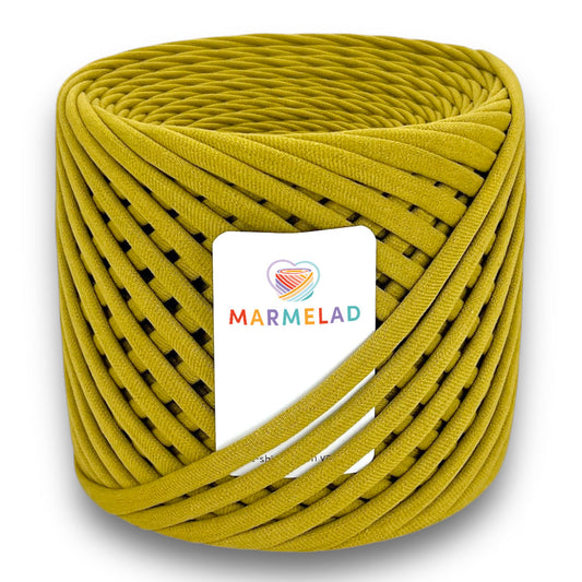 T-Shirt Yarn 8-10 mm 90 m Mustard color