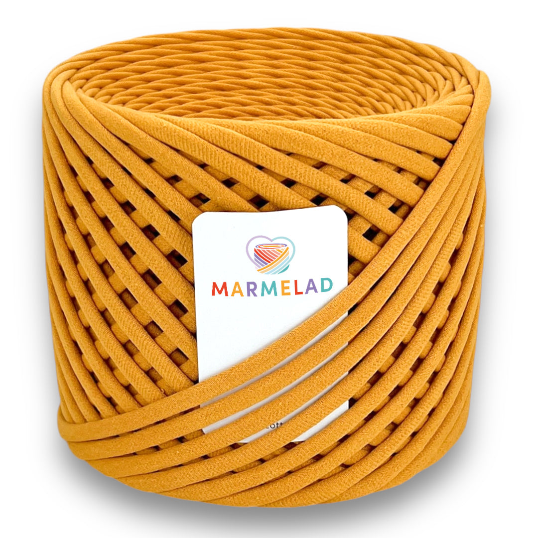 T-Shirt Yarn 3-5 mm 100 m Orange color
