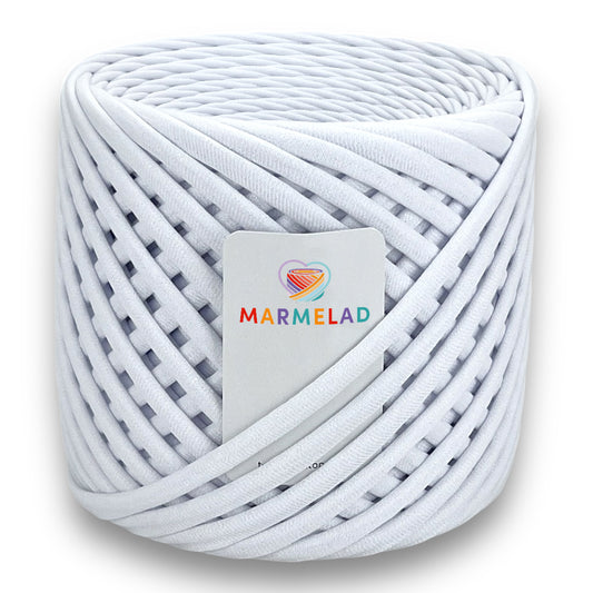 T-Shirt Yarn 7-9 mm 100 m White color