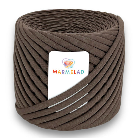 T-Shirt Yarn 8-10 mm 90 m Coffee color