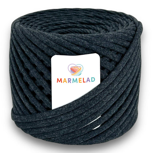 T-Shirt Yarn 8-10 mm 90 m Anthracite color