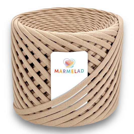 T-Shirt Yarn 5-7 mm 100 m Caramel color