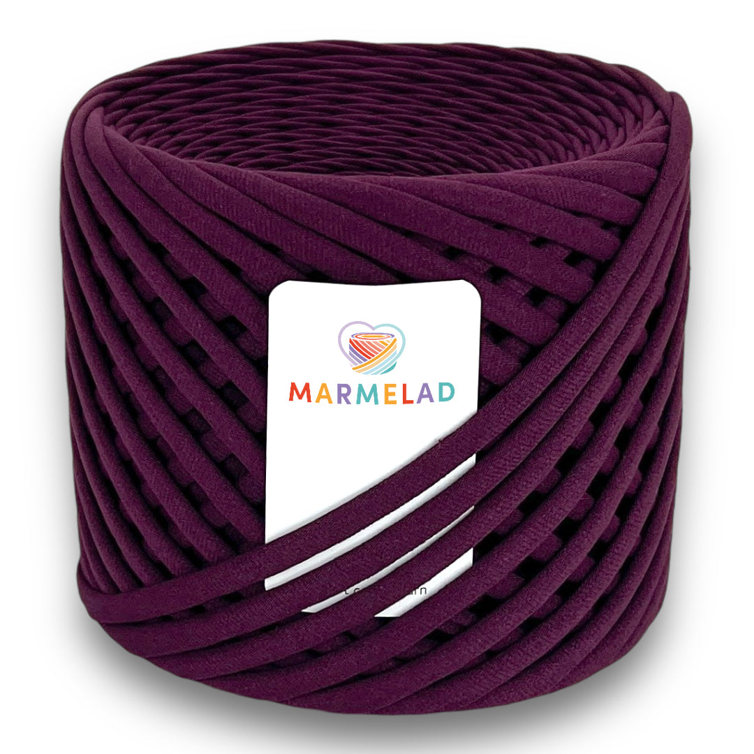 T-Shirt Yarn 5-7 mm 100 m Marsala color