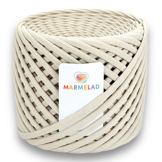 T-Shirt Yarn 8-10 mm 90 m Ivory color