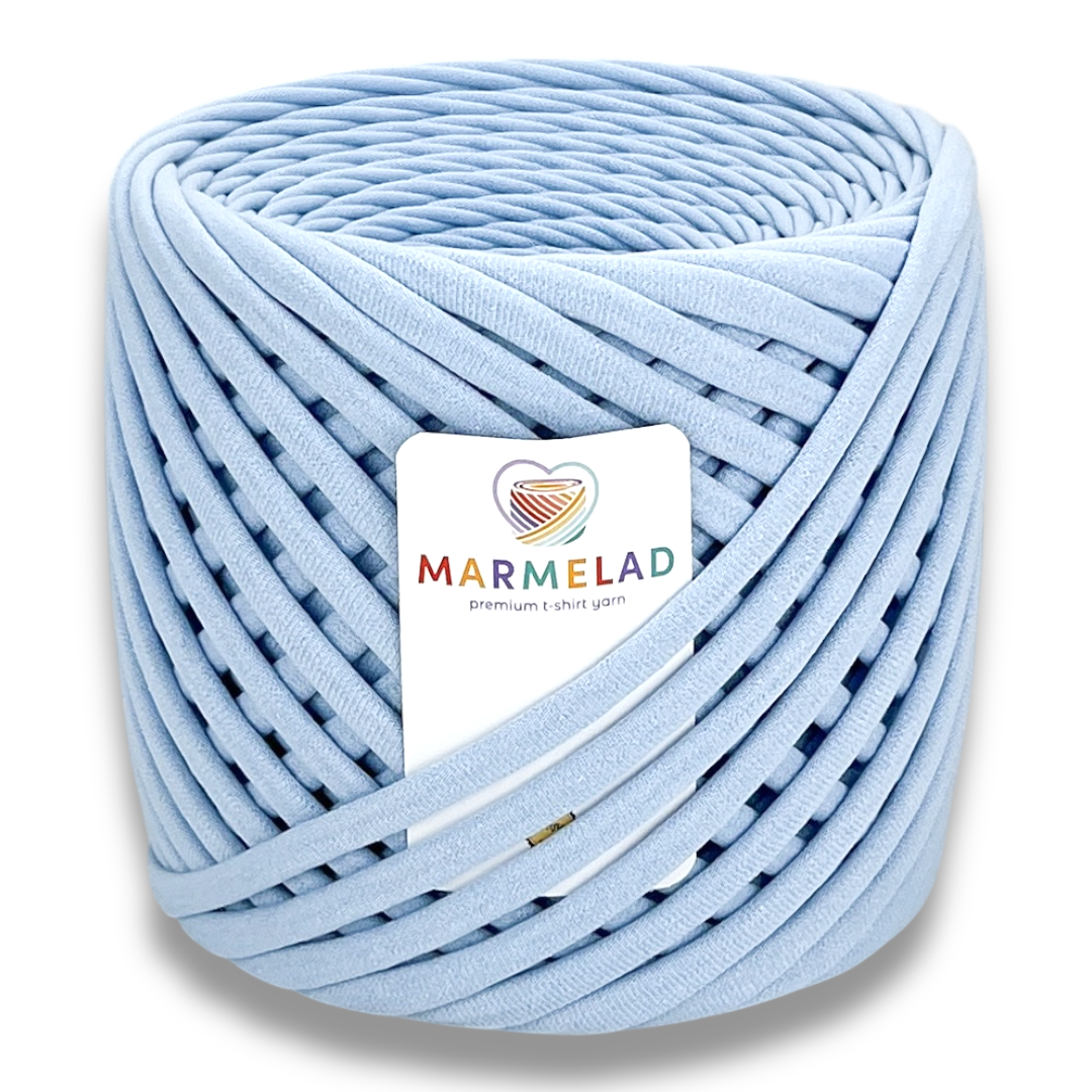 T-Shirt Yarn 9-11 mm 65 m Blue Frost color