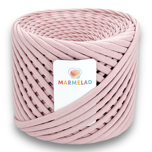 T-Shirt Yarn 8-10 mm 90 m Pink Powder color