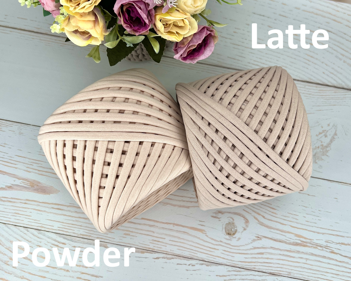 T-Shirt Yarn 7-9 mm 100 m Powder color