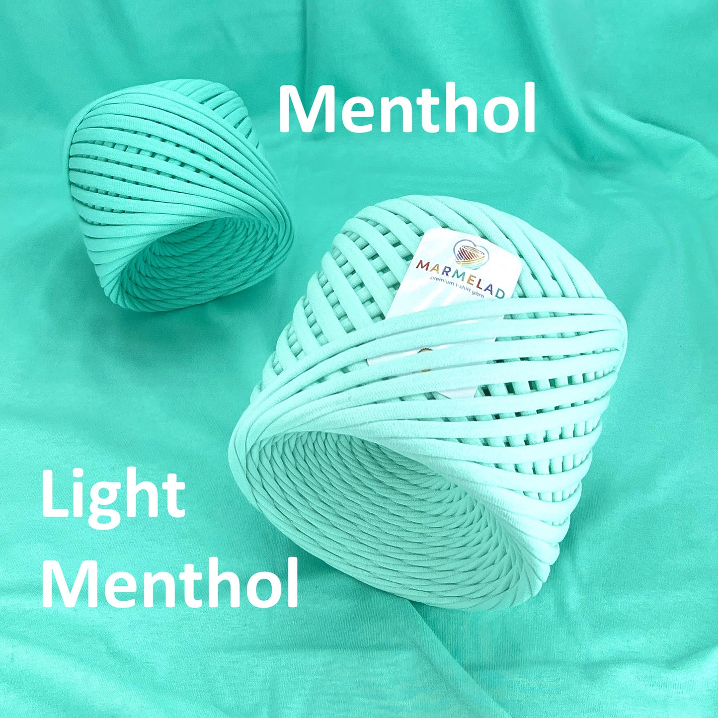 T-Shirt Yarn 3-5 mm 100 m Light Menthol color