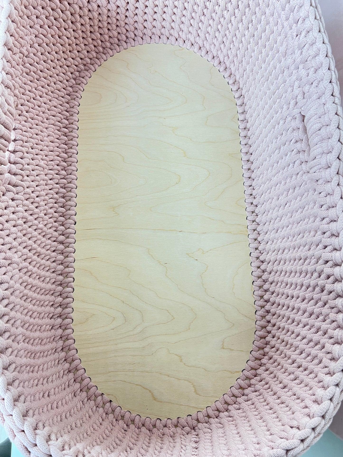 Wooden Crochet Basket Base: 9mm Cord, Moses Basket, Crib, Bassinet, 12 mm holes