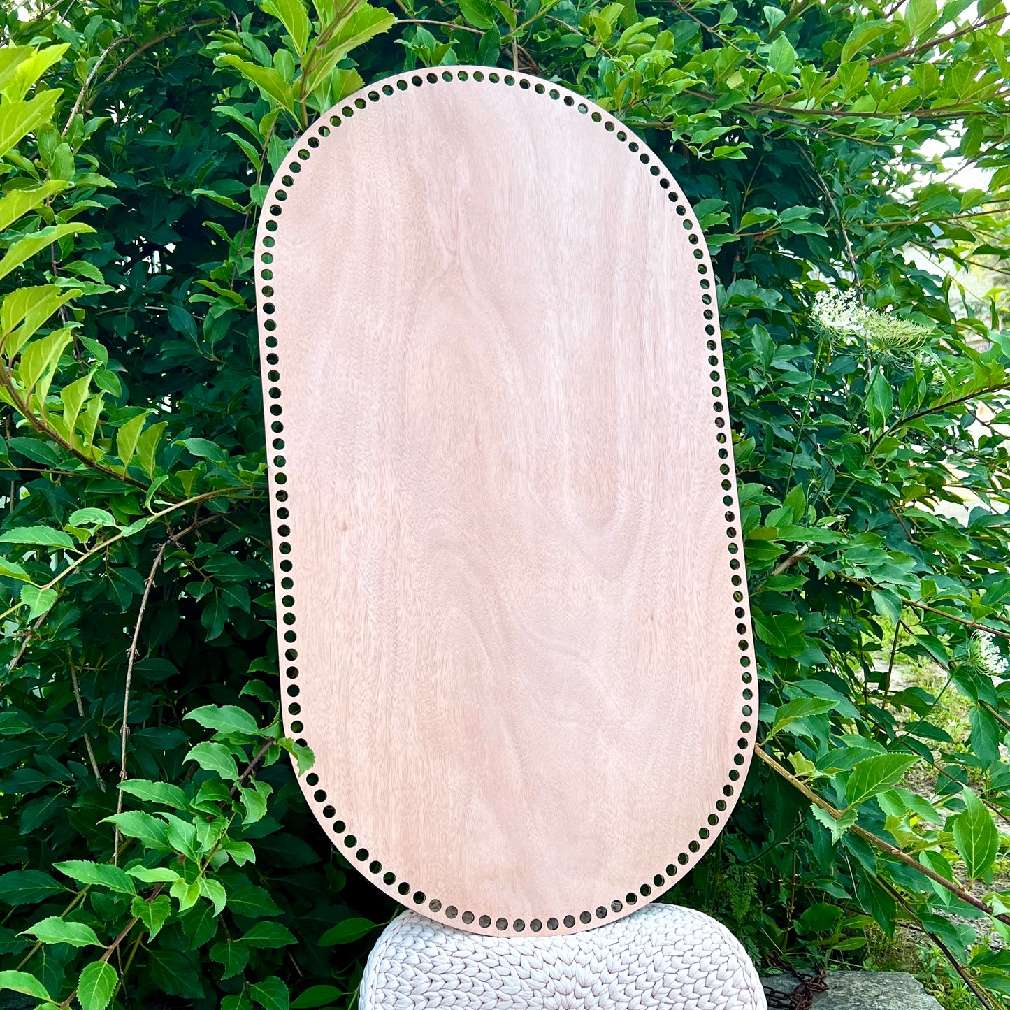 Wooden Baby Cradle Base: Crochet Moses Basket Bottom, 10 mm holes