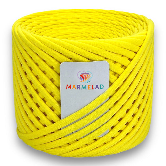 T-Shirt Yarn 3-5 mm 100 m Yellow color