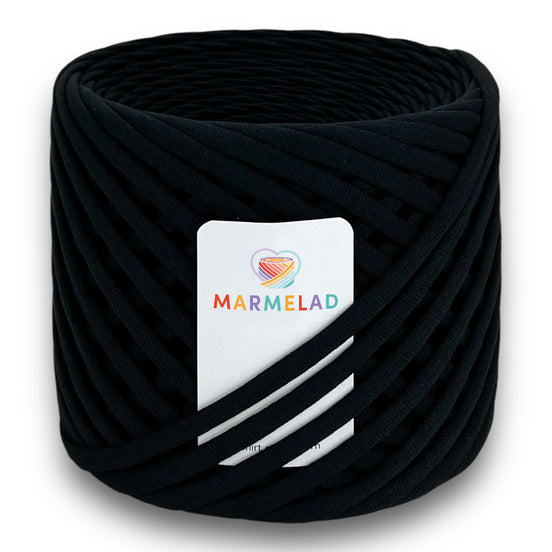 T-Shirt Yarn 5-7 mm 100 m Black color