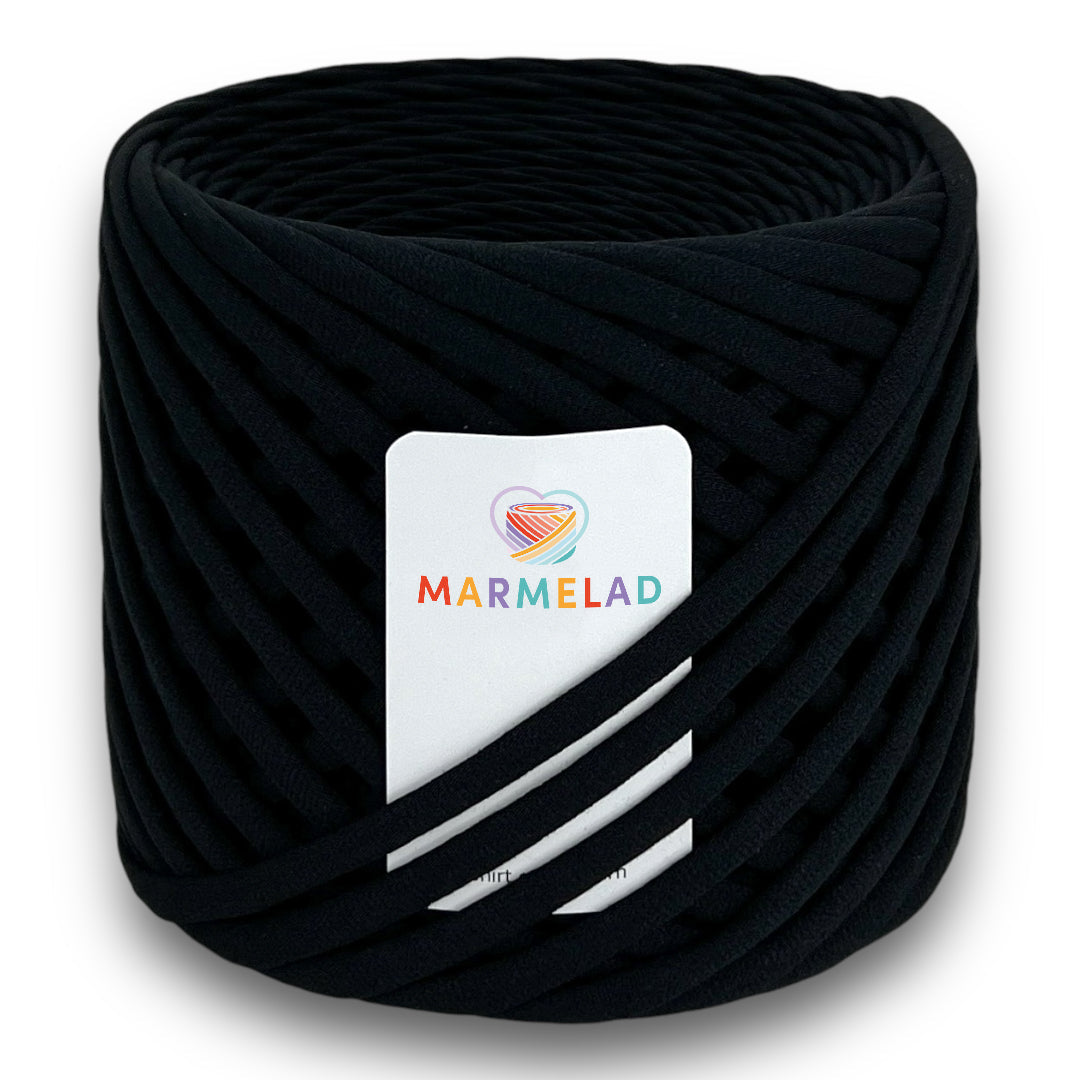 T-Shirt Yarn 9-11 mm 65 m Black color