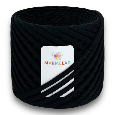 T-Shirt Yarn 7-9 mm 100 m Black color