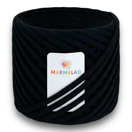 T-Shirt Yarn 8-10 mm 90 m Black color