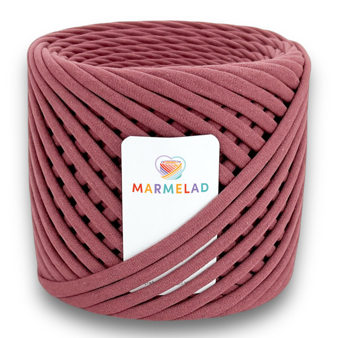T-Shirt Yarn 7-9 mm 100 m Old Rose color
