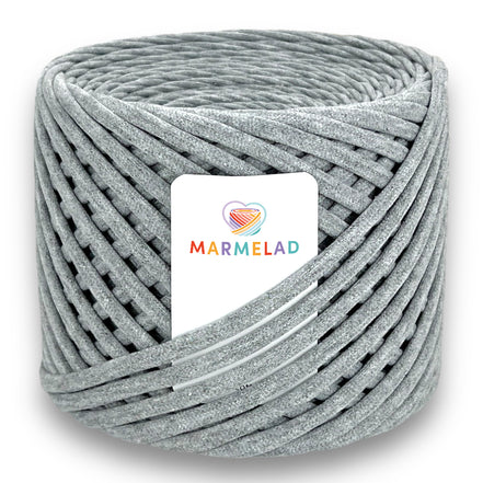 T-Shirt Yarn 7-9 mm 100 m Gray Melange color