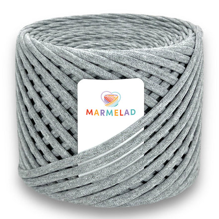 T-Shirt Yarn 9-11 mm 65 m Gray Melange color