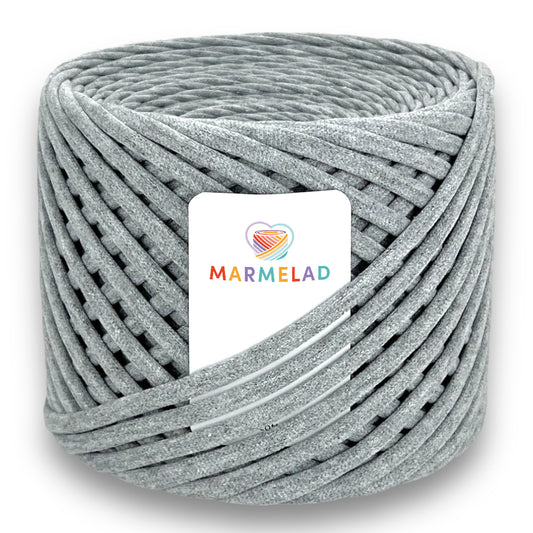 T-Shirt Yarn 5-7 mm 100 m Gray Melange color