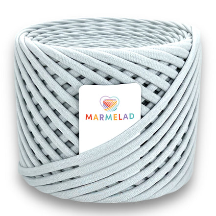 T-Shirt Yarn 5-7 mm 100 m Silver color