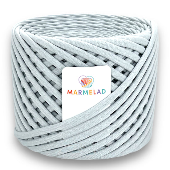T-Shirt Yarn 5-7 mm 100 m Silver color