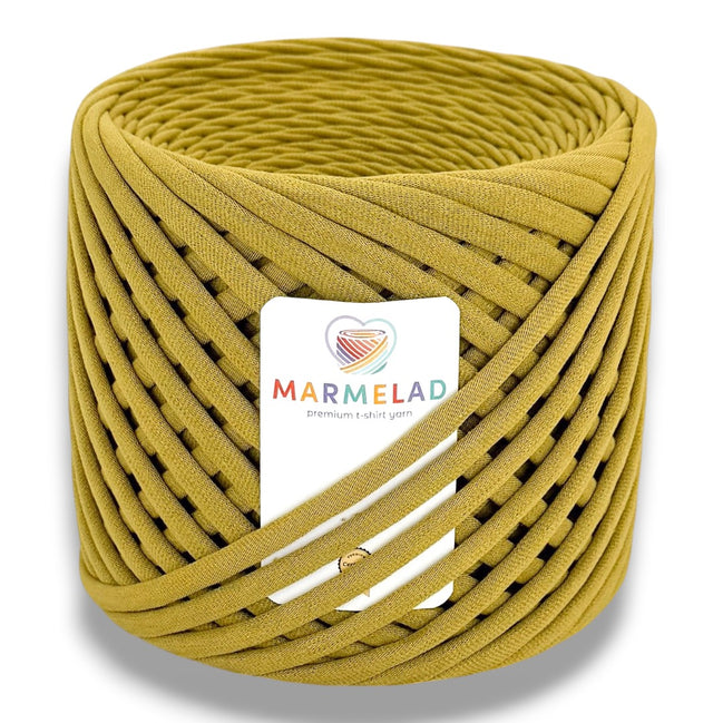 T-Shirt Yarn 7-9 mm 100 m Mustard color