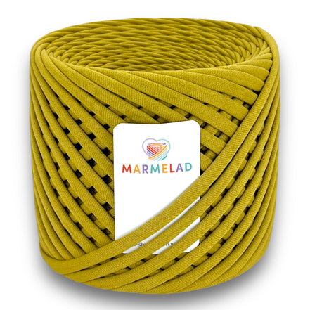 T-Shirt Yarn 9-11 mm 65 m Mustard color