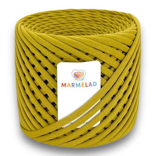 T-Shirt Yarn 9-11 mm 65 m Mustard color