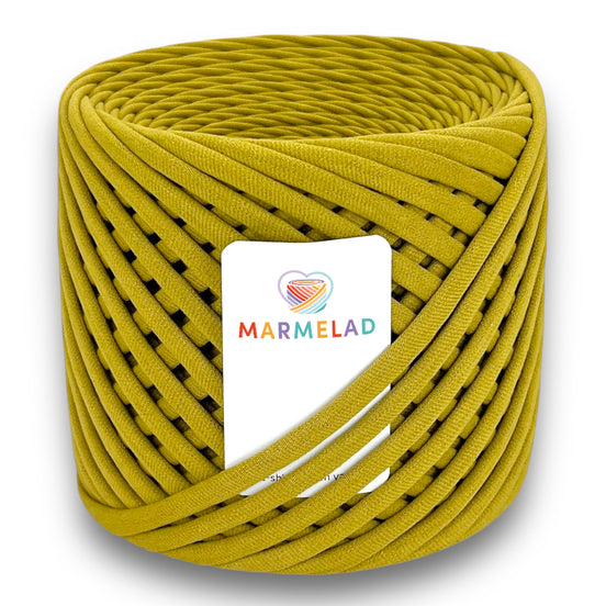 T-Shirt Yarn 7-9 mm 100 m Mustard color