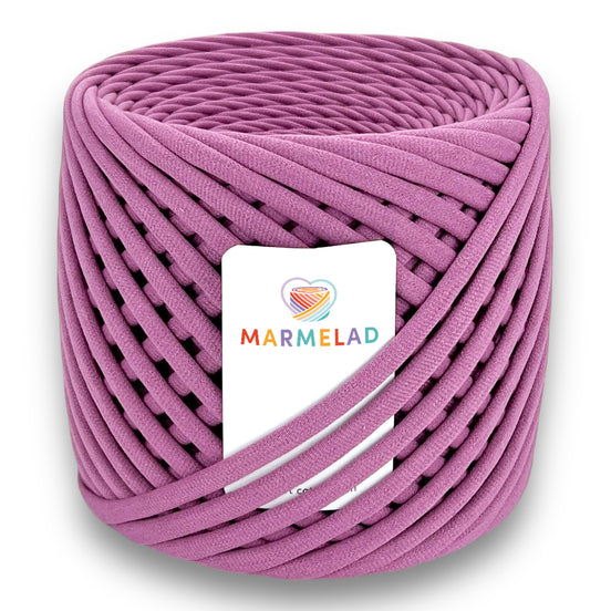 T-Shirt Yarn 7-9 mm 100 m Purple Rose color