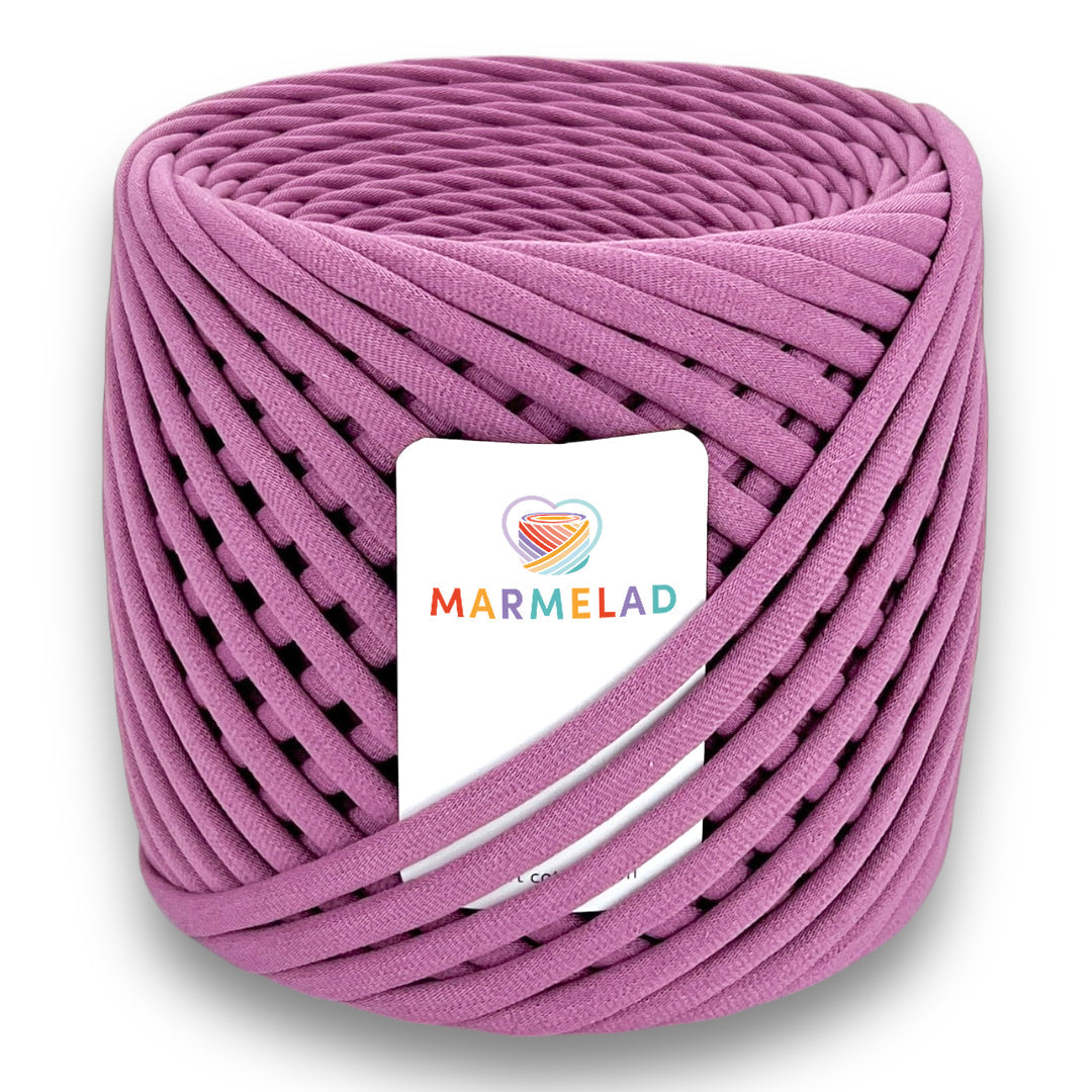 T-Shirt Yarn 9-11 mm 65 m Purple Rose color