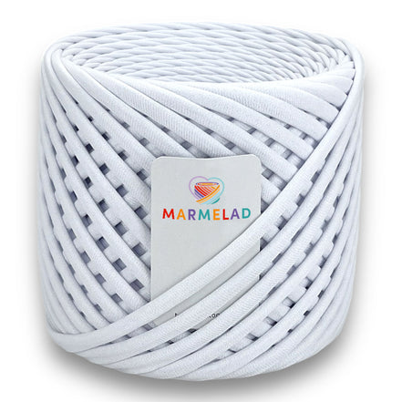 T-Shirt Yarn 3-5 mm 100 m White color