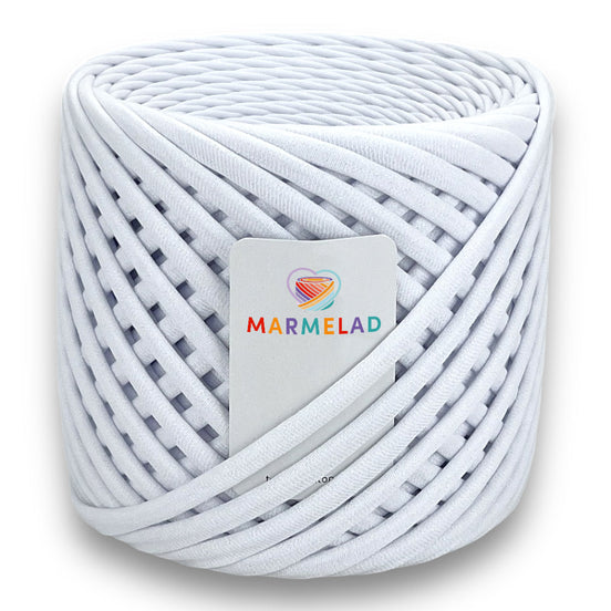 T-Shirt Yarn 3-5 mm 100 m White color