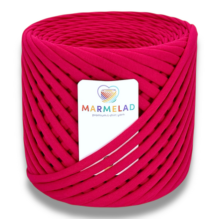 T-Shirt Yarn 3-5 mm 100 m Raspberry color
