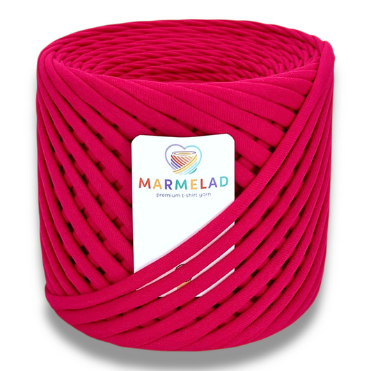 T-Shirt Yarn 3-5 mm 100 m Raspberry color