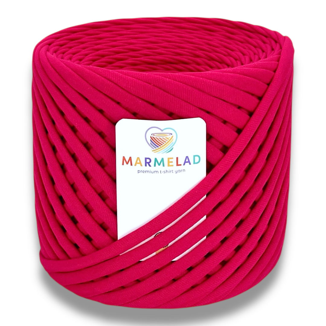 T-Shirt Yarn 7-9 mm 100 m Raspberry color