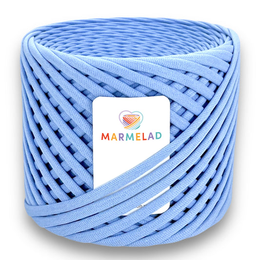 T-Shirt Yarn 3-5 mm 100 m Blue color