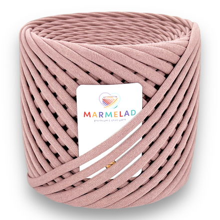 T-Shirt Yarn 5-7 mm 100 m Dry Rose color