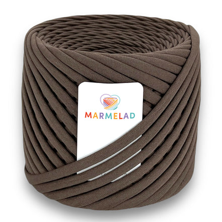 T-Shirt Yarn 5-7 mm 100 m Coffee color
