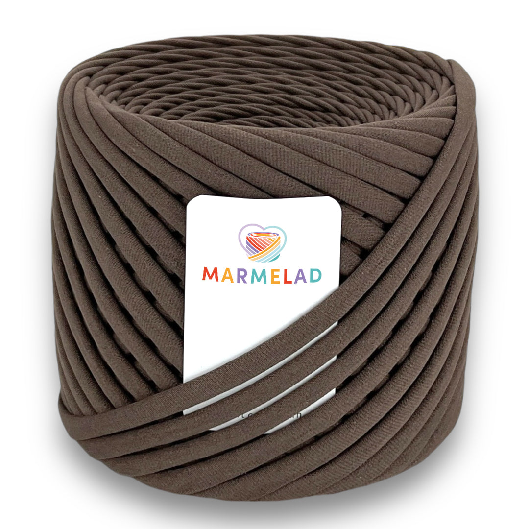 T-Shirt Yarn 3-5 mm 100 m Coffee color