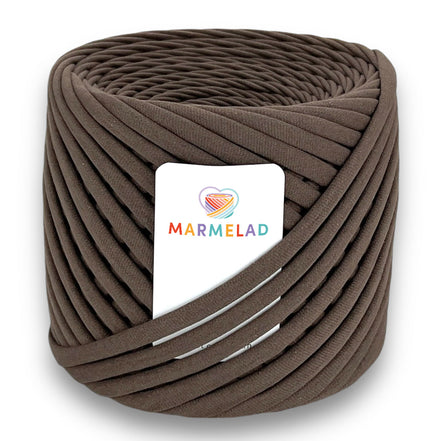 T-Shirt Yarn 3-5 mm 100 m Coffee color