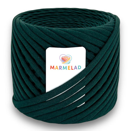 T-Shirt Yarn 3-5 mm 100 m Deep Green color