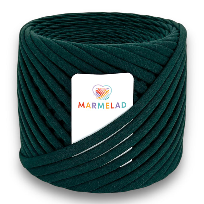 T-Shirt Yarn 5-7 mm 100 m Deep Green color