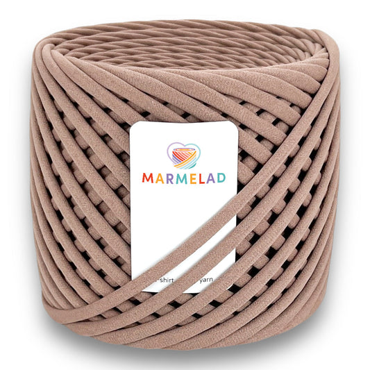 T-Shirt Yarn 3-5 mm 100 m Cappuccino color