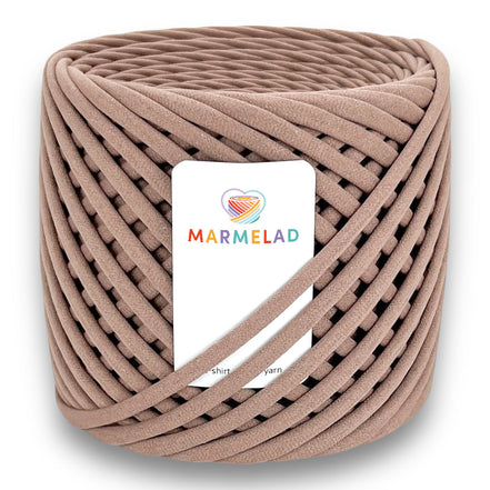 T-Shirt Yarn 9-11 mm 65 m Cappuccino color