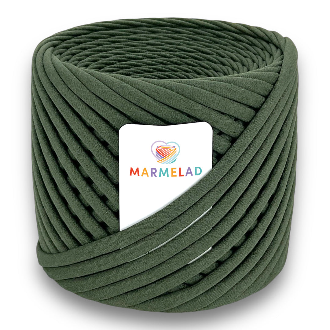 T-Shirt Yarn 5-7 mm 100 m Khaki color