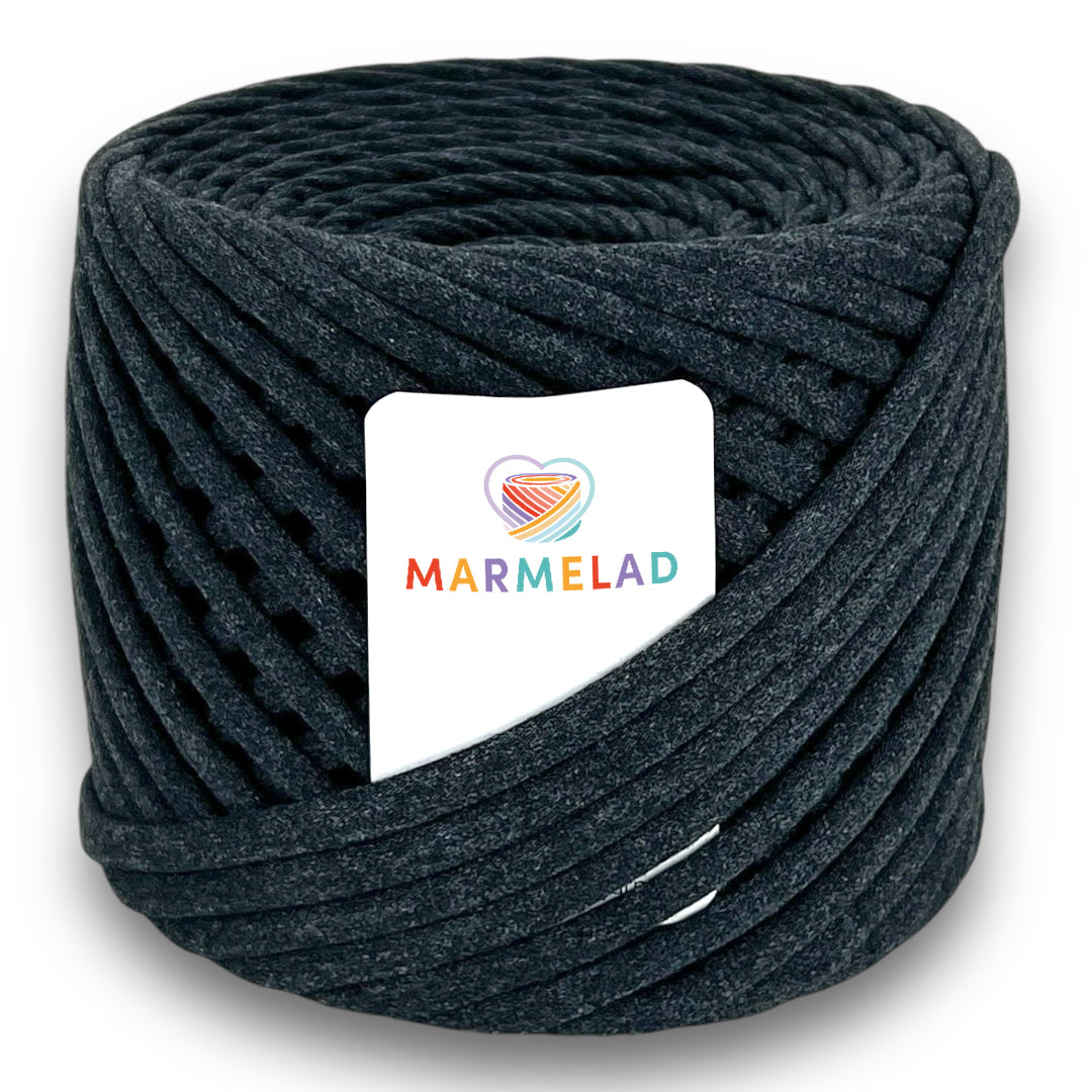 T-Shirt Yarn 5-7 mm 100 m Anthracite color