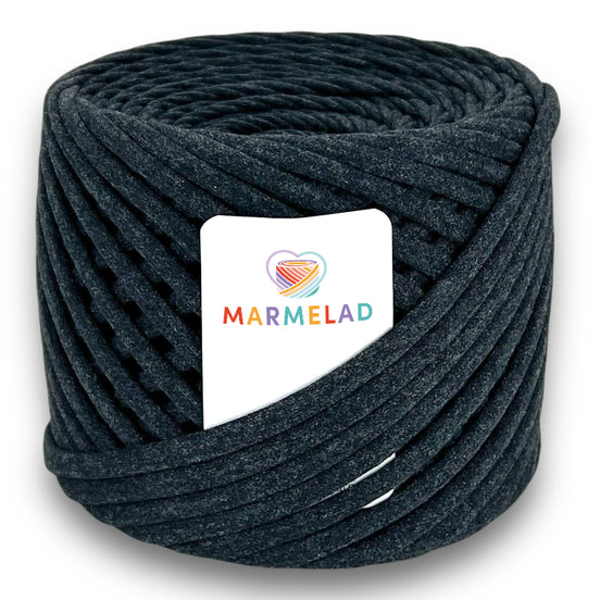T-Shirt Yarn 3-5 mm 100 m Anthracite color