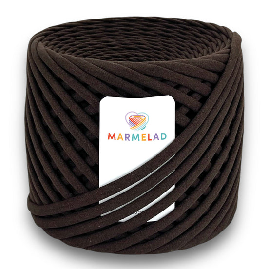 T-Shirt Yarn 8-10 mm 90 m Chocolate color